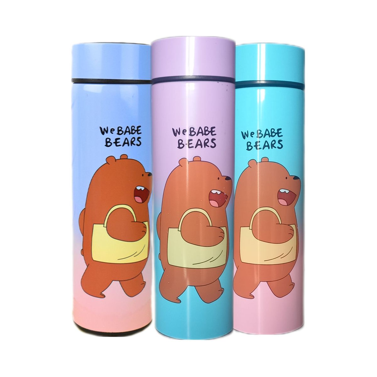 GENERICO - Termo Digital Pack x3 con pantalla LED de Modelos de Osos Escandalosos