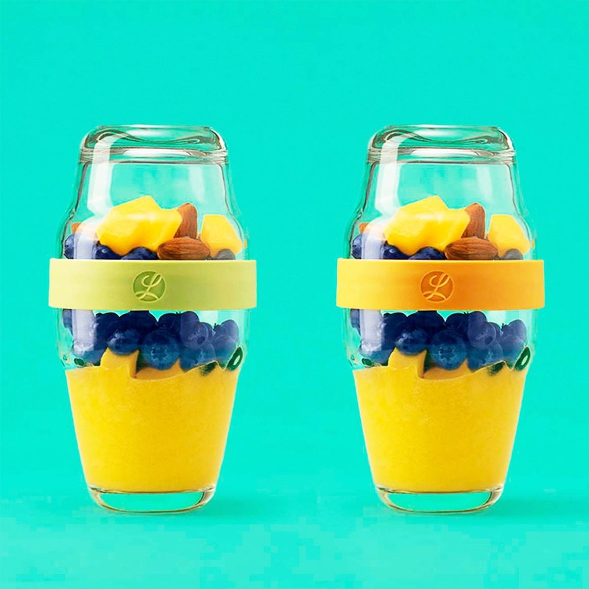 LIBBEY - Vasos Quickeep Set de 2 Unidades (Verde y Naranja)