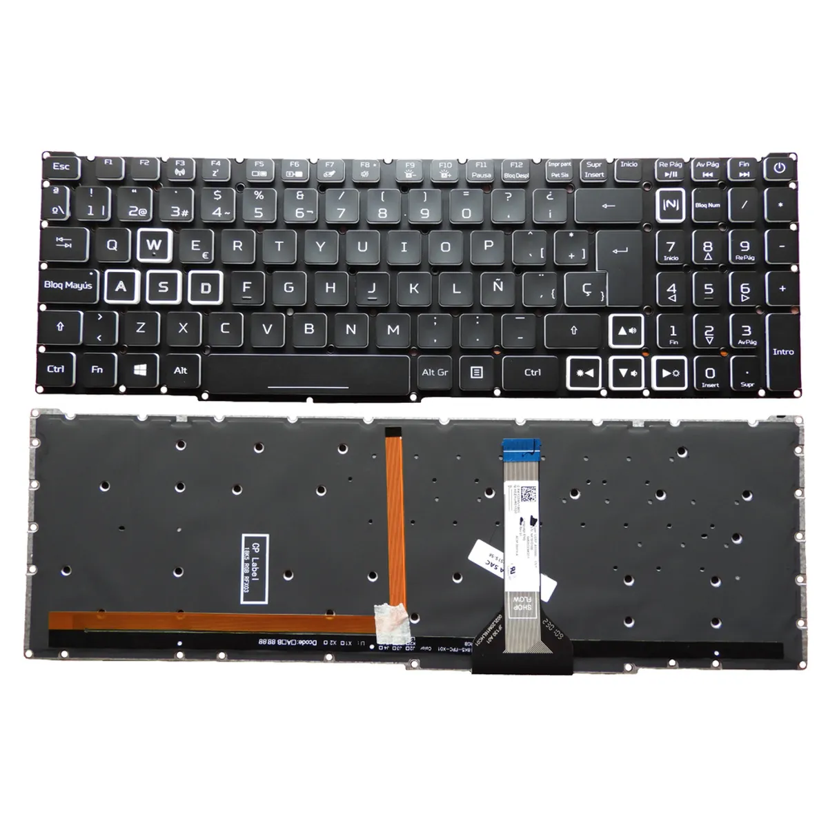 ACER - TECLADO PARA ACER AN515-56 ESP ILUMINADO RGB