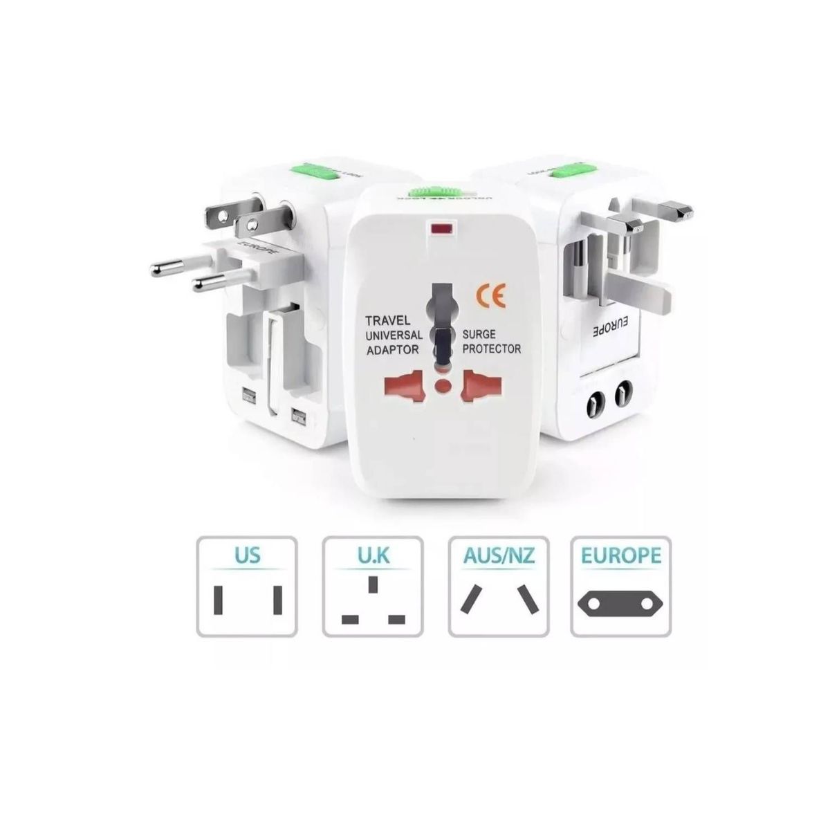 OEM - Adaptador Enchufe Universal Viajero Turismo 110V 220V