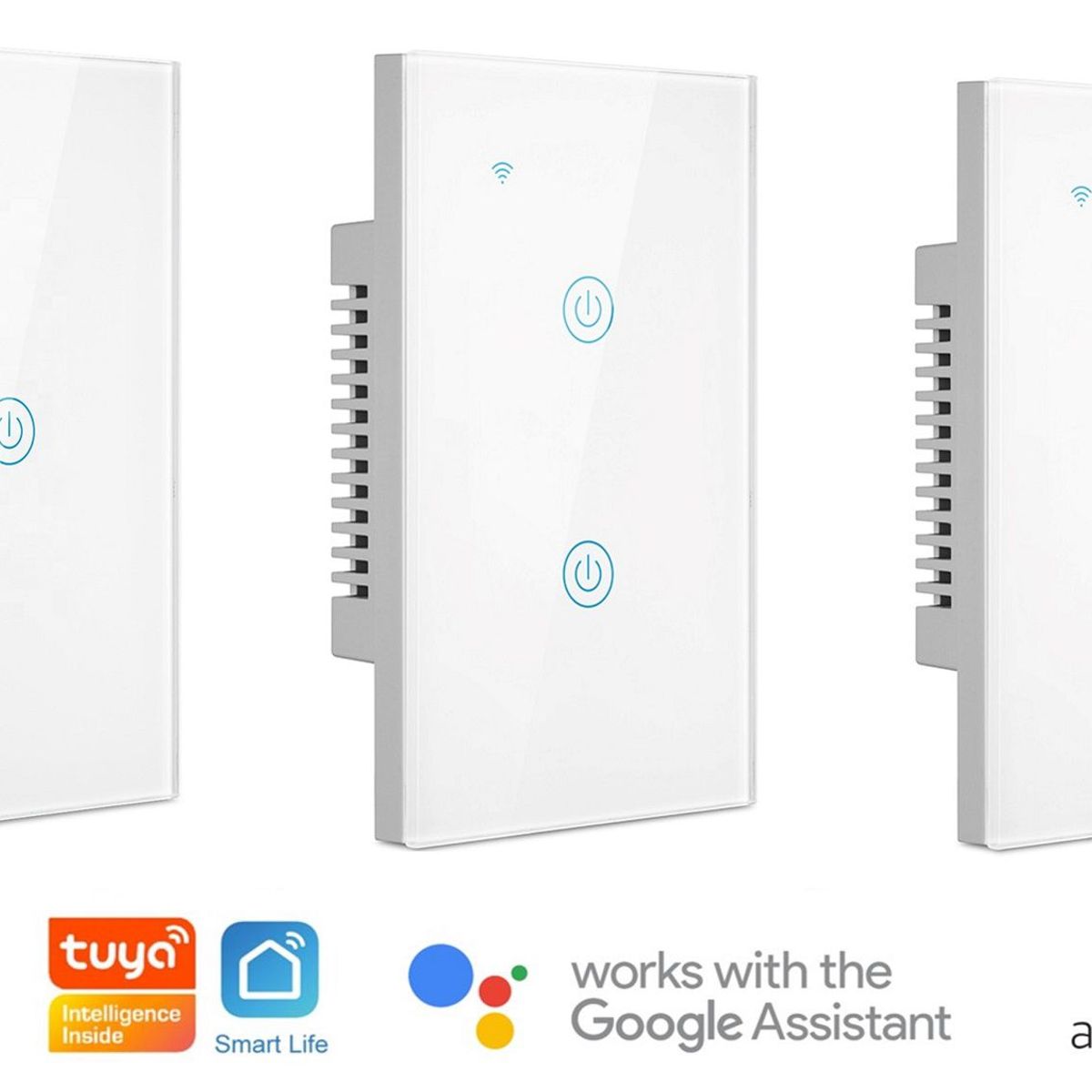 MADTRONIX - Interruptor Inteligente de Luz  sin Neutro Google y Alexa Pack x 3