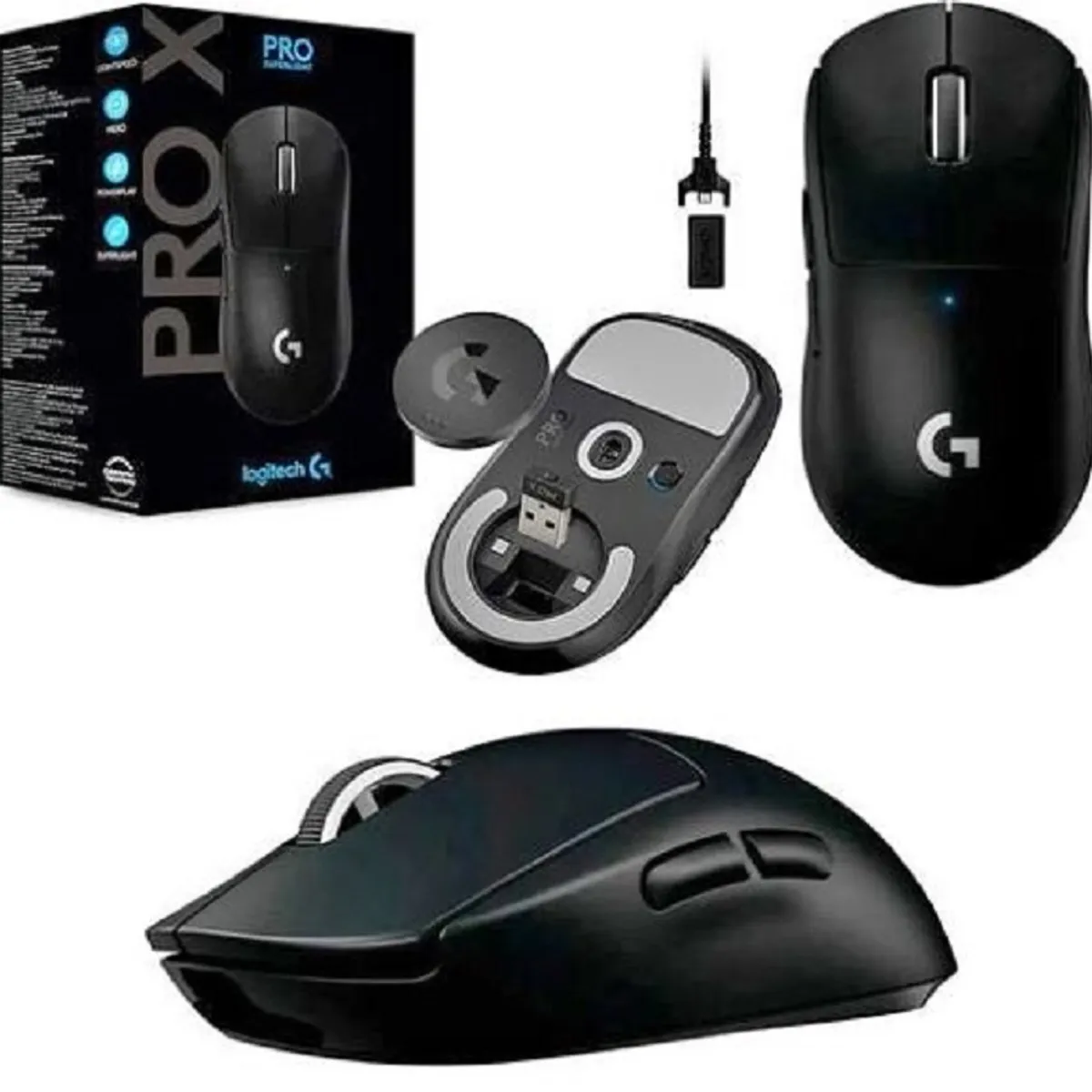 LOGITECH - MOUSE LOGITECH G PRO X SUPERLIGHT WIRELESS LIGHTSPEED HERO 25K BLACK