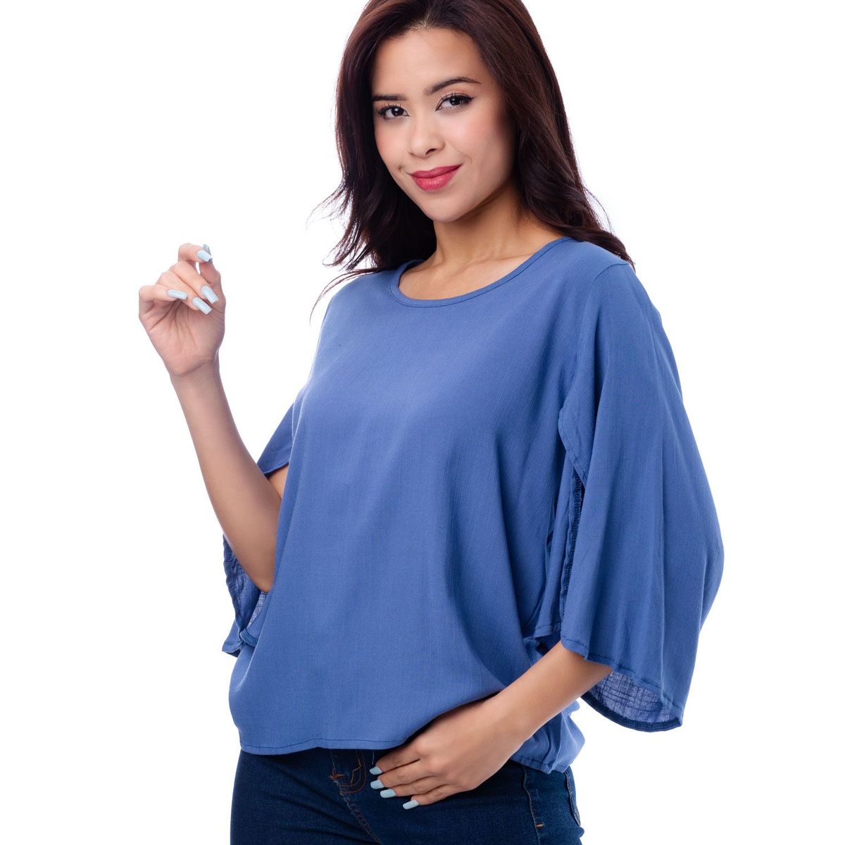 NEBULA - Blusa Nariel - Nébula - Azul