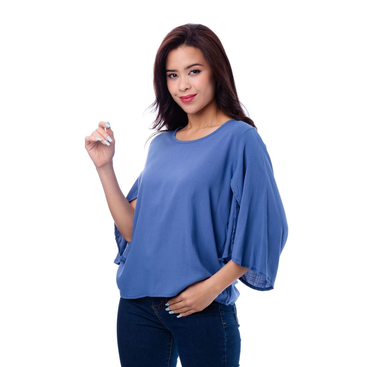 NEBULA - Blusa Nariel - Nébula - Azul