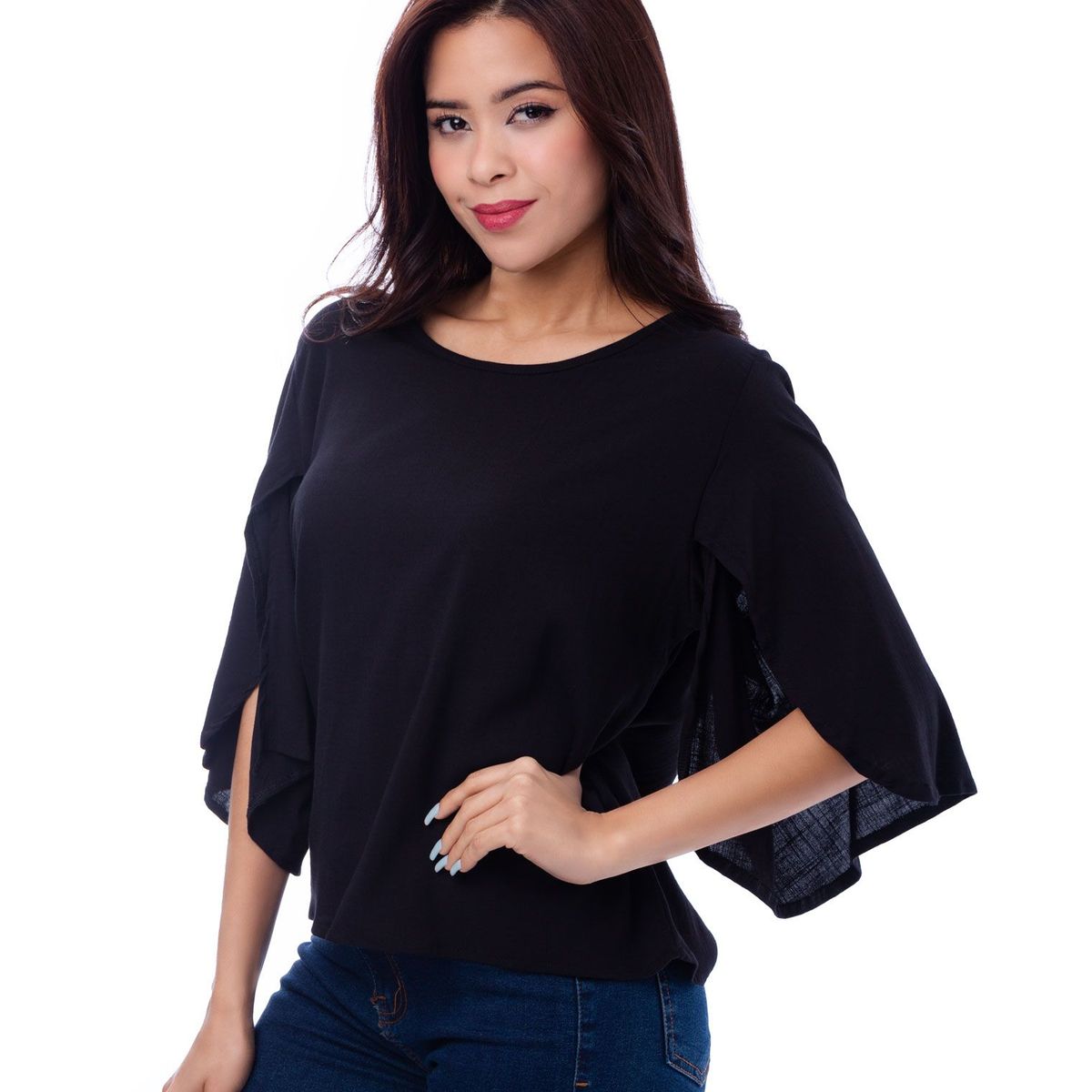 NEBULA - Blusa Nariel - Nébula - Negro