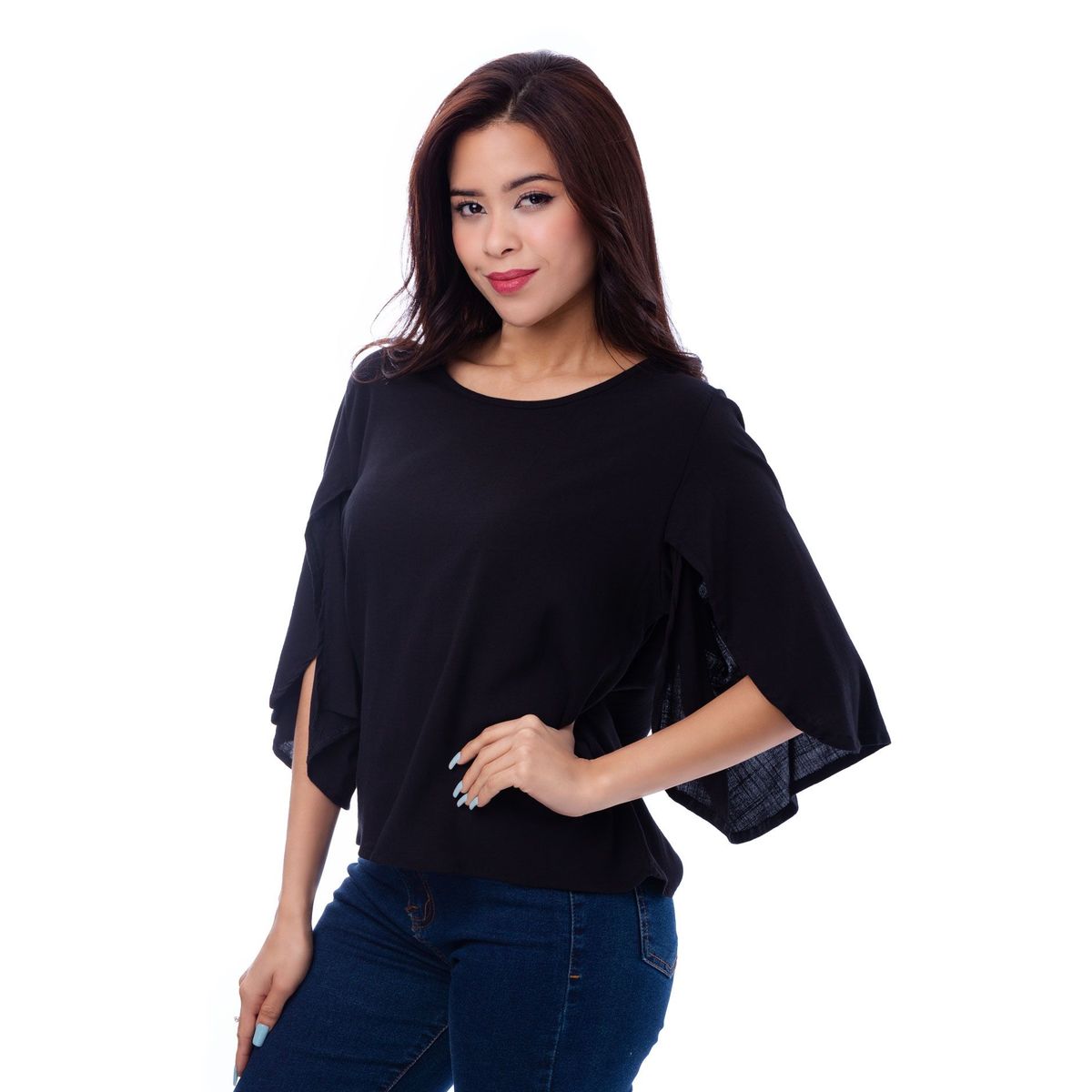 NEBULA - Blusa Nariel - Nébula - Negro