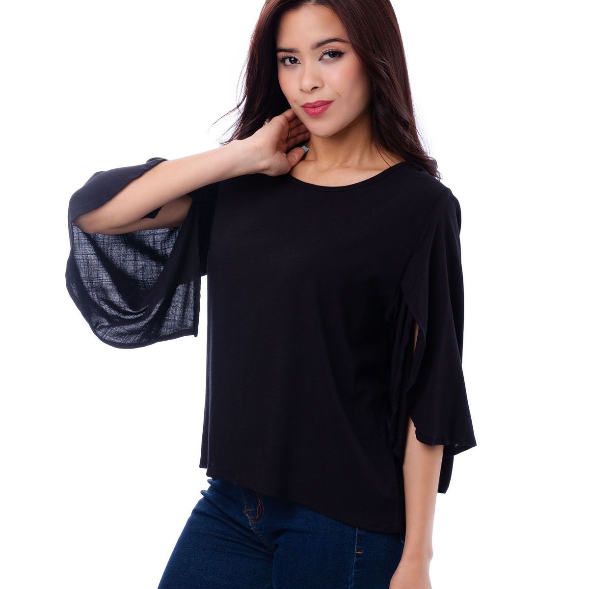 NEBULA - Blusa Nariel - Nébula - Negro