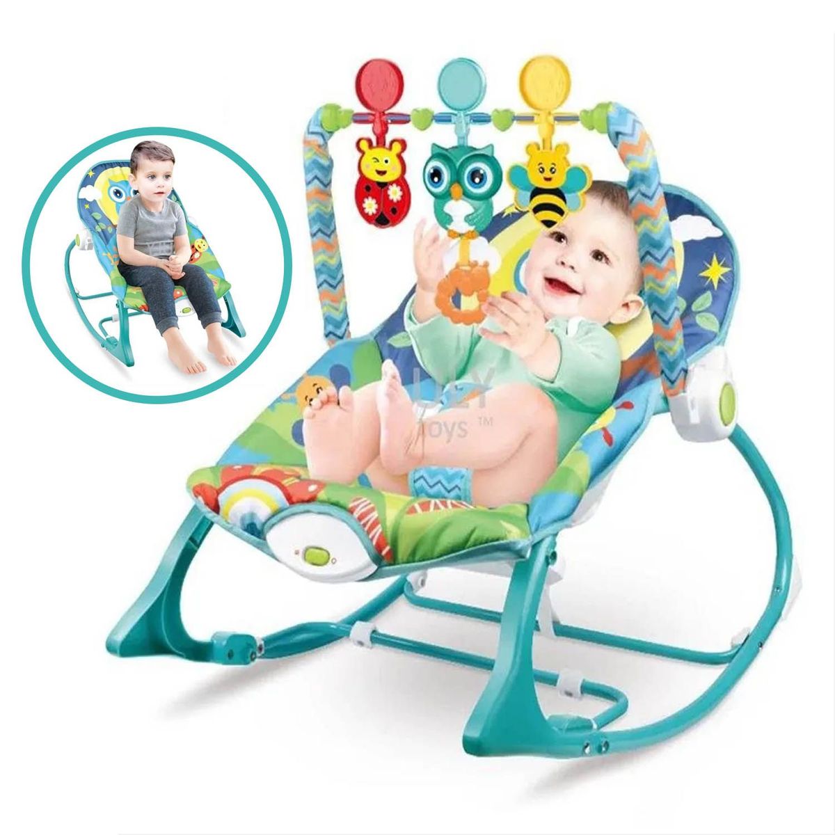 IDEAL - Silla Mecedora Musical y Vibrador Kimmy Búho