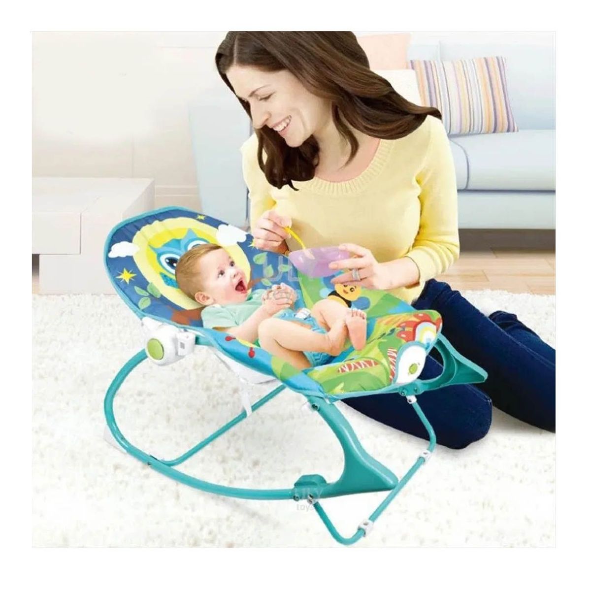 IDEAL - Silla Mecedora Musical y Vibrador Kimmy Búho