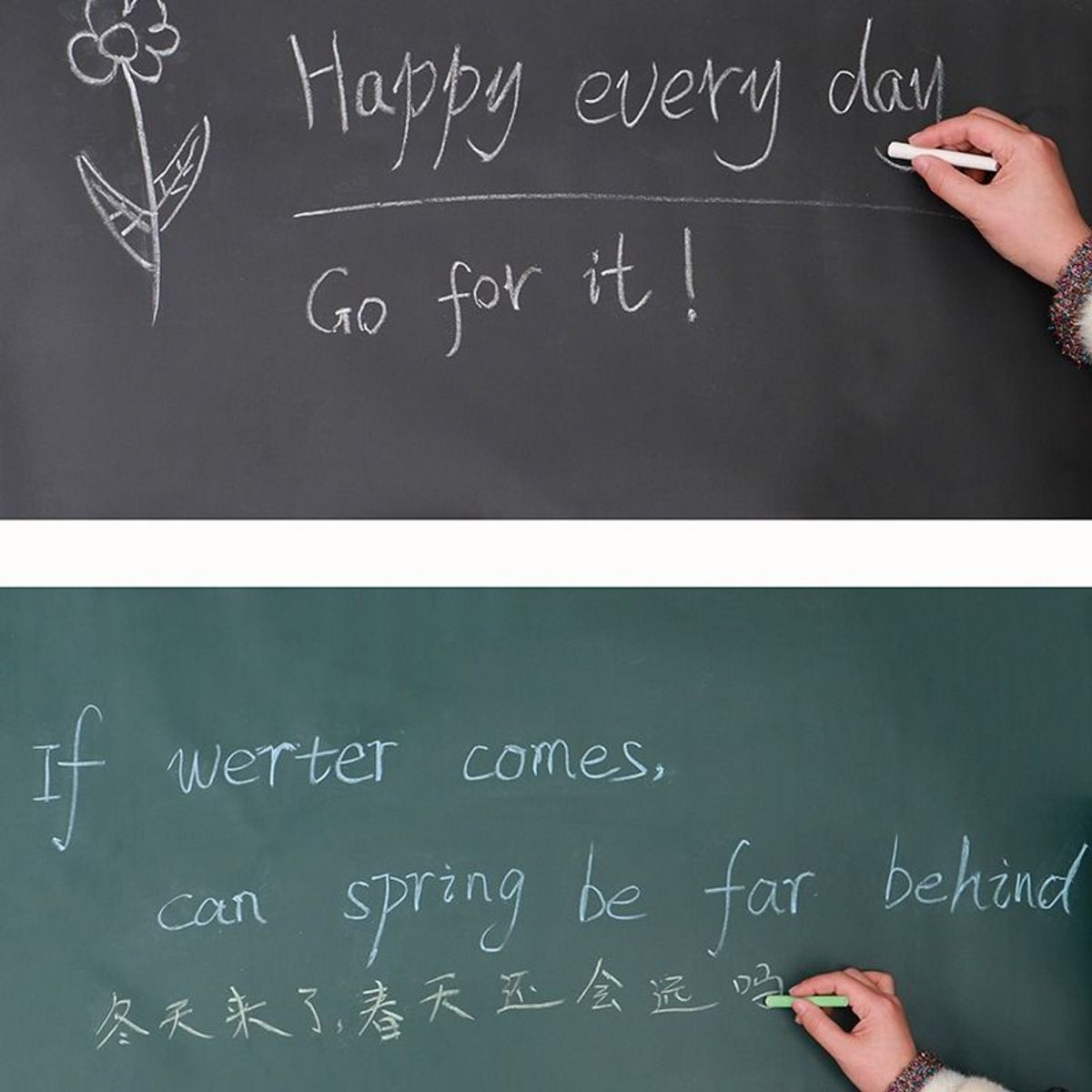 GENERICO - PIZARRA PLEGABLE ENROLLABLE + 5 TIZAS