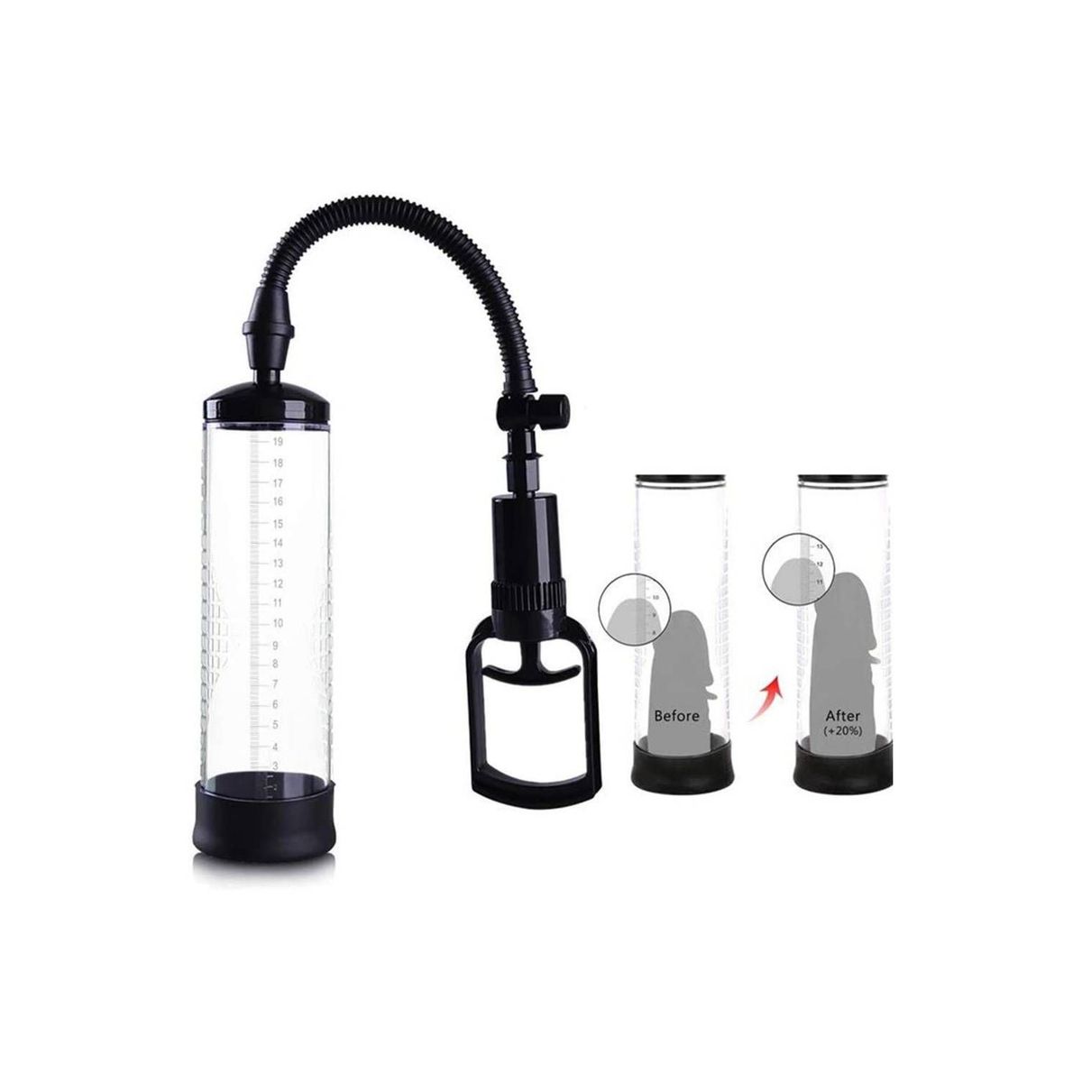 GENERICO - Extensor de bomba al vacío para agrandar el pene rápido