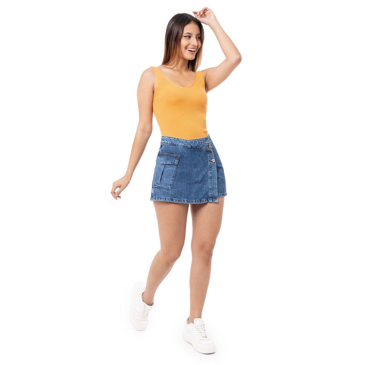 PIONIER - Mini Shor Denim Mujer Verimde