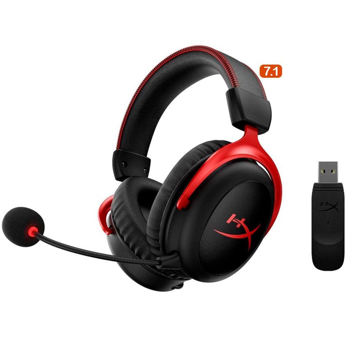 HYPERX - audifono Inalámbrico HyperX Cloud II Wireless Rojo audio 7.1