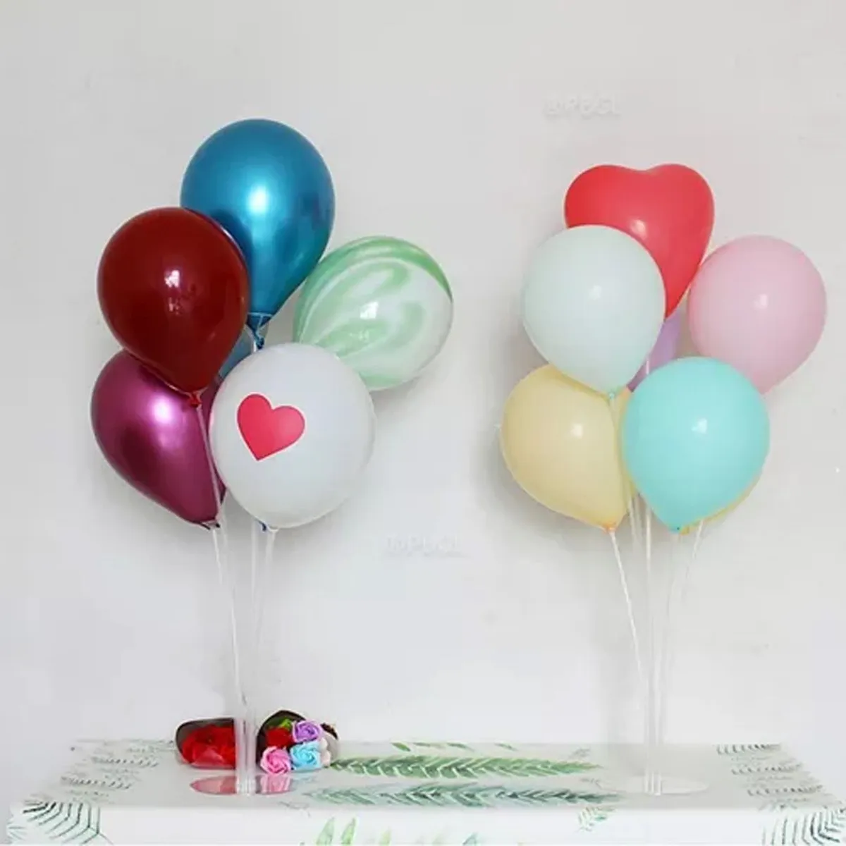 DENISASAA - Base Pedestal Porta Globos Centro Mesa Cotillón 3 Piezas