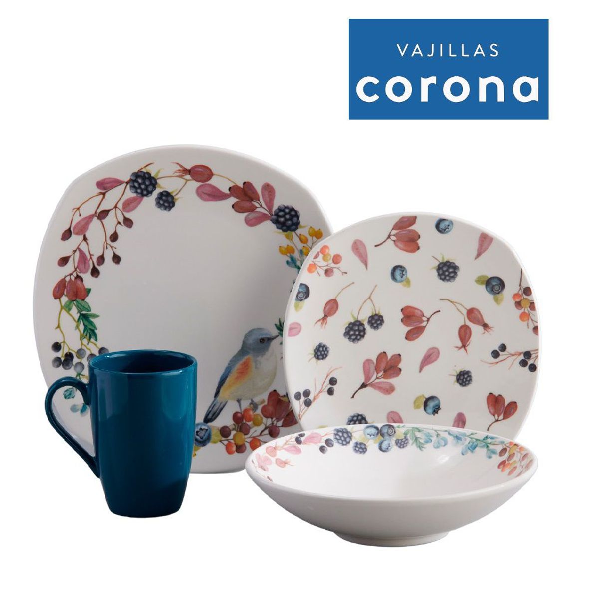 CORONA - Juego de Vajilla Evry 16 Piezas Corona