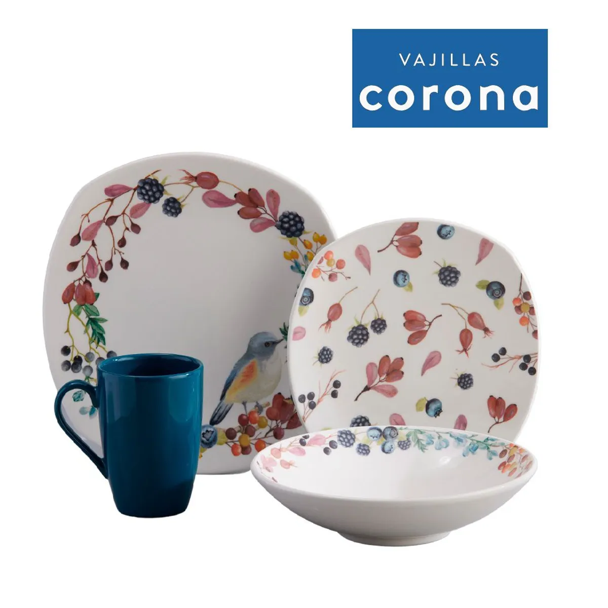 CORONA - Juego de Vajilla Evry 16 Piezas Corona