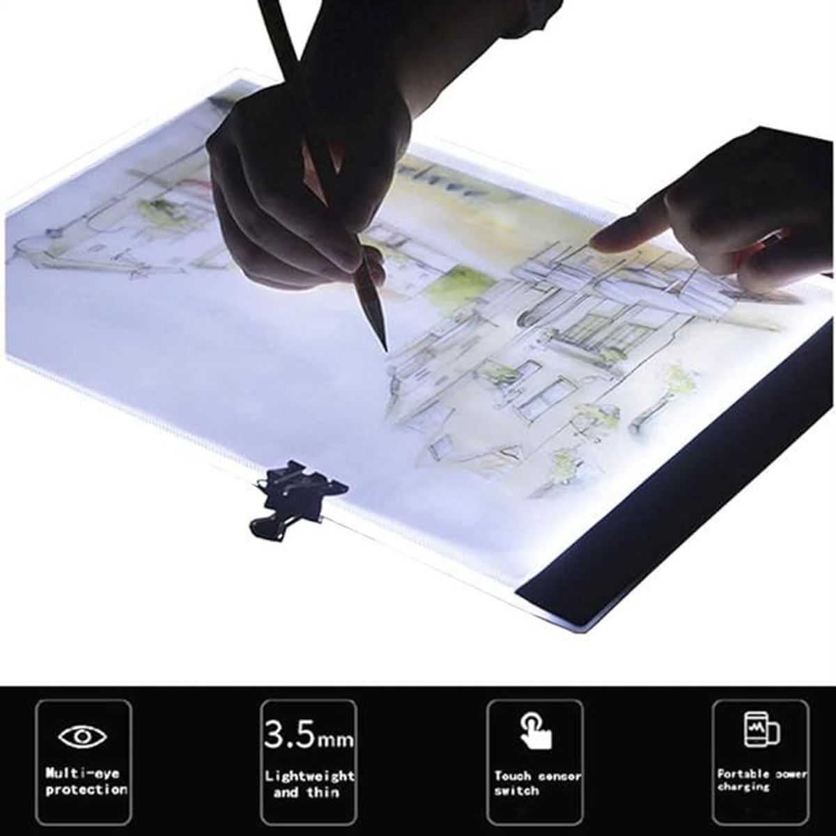 INSPIRA MARKET - Tablet de Dibujo Bocetos Recortes Caligrafía LED