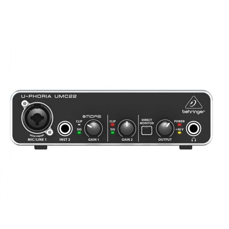 BEHRINGER - UMC22 Behringer - Interfaz de audio USB