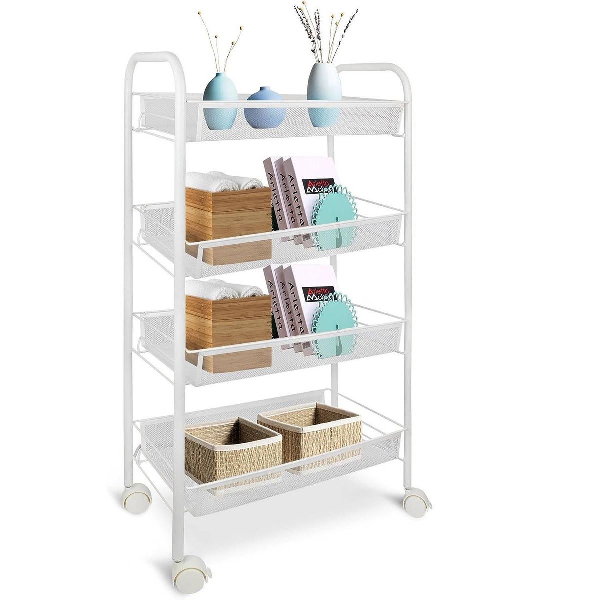 GENERICO - Carrito Organizador Multiusos 4 Niveles con Ruedas