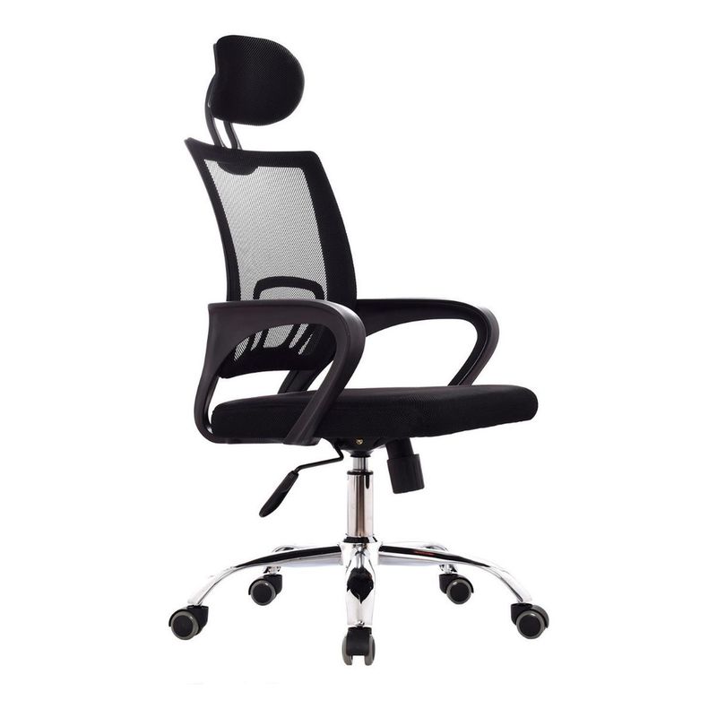 BONNO - Silla De Escritorio Atlantis Negro Con Cabecero Bonno