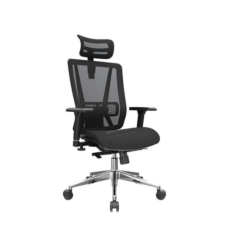 BONNO - Silla Ergonomica Nefi Negro Con Cabecero Bonno
