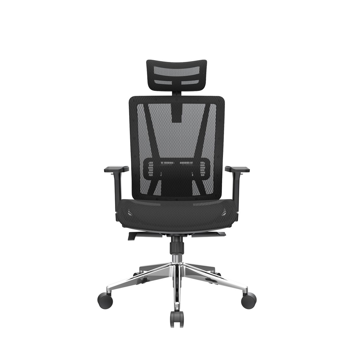 BONNO - Silla Ergonomica Nefi Negro Con Cabecero Bonno