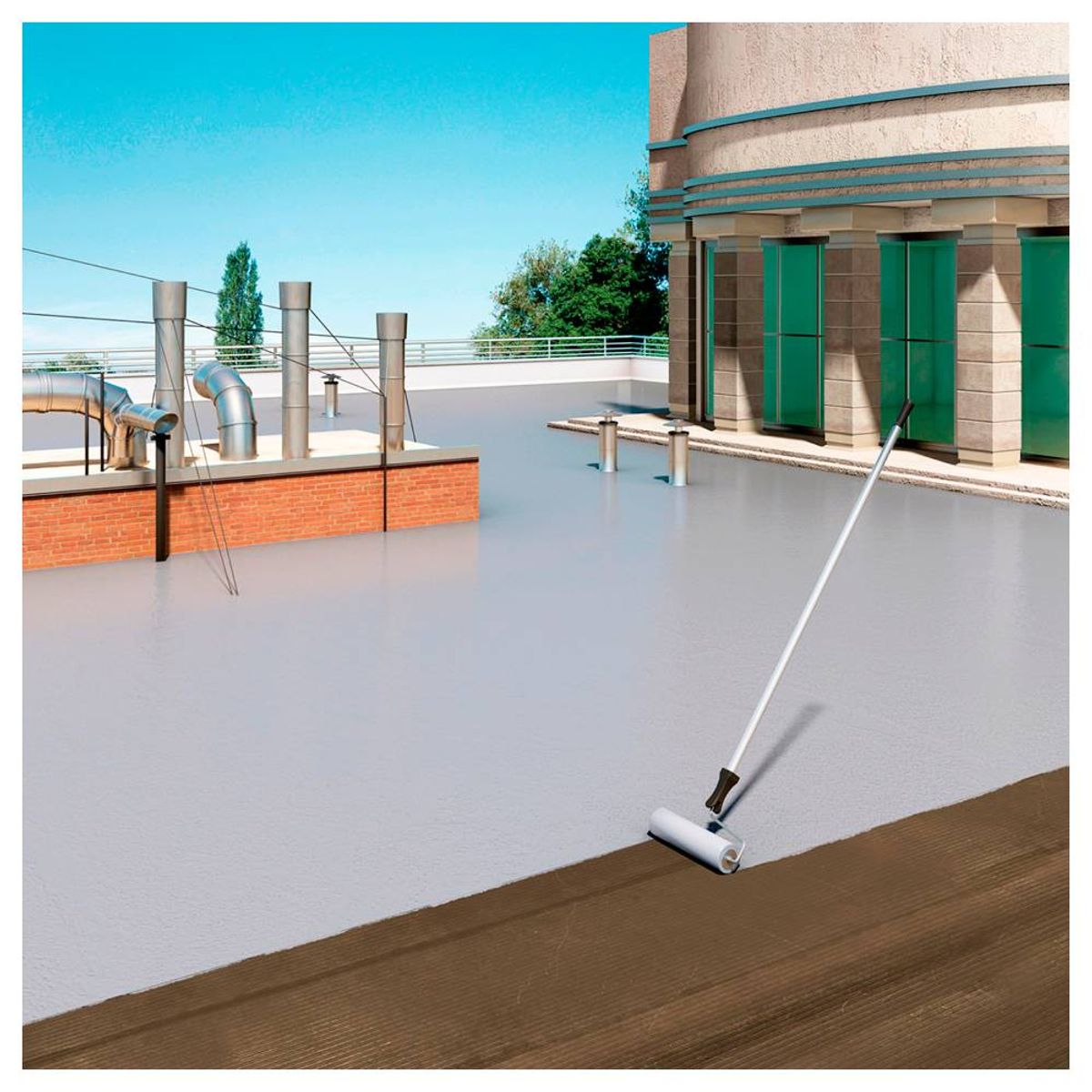Impermeabilizante para techo Sikafill Techo-5 Fibra Gris 20L, marca SIKA - Foto 2