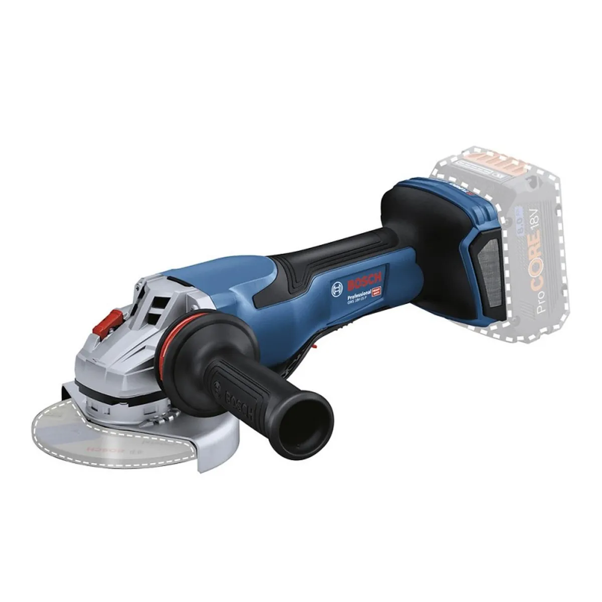 BOSCH - Amoladora Angular 18v Brushless Baretool Bosch Gws 18v-15 P