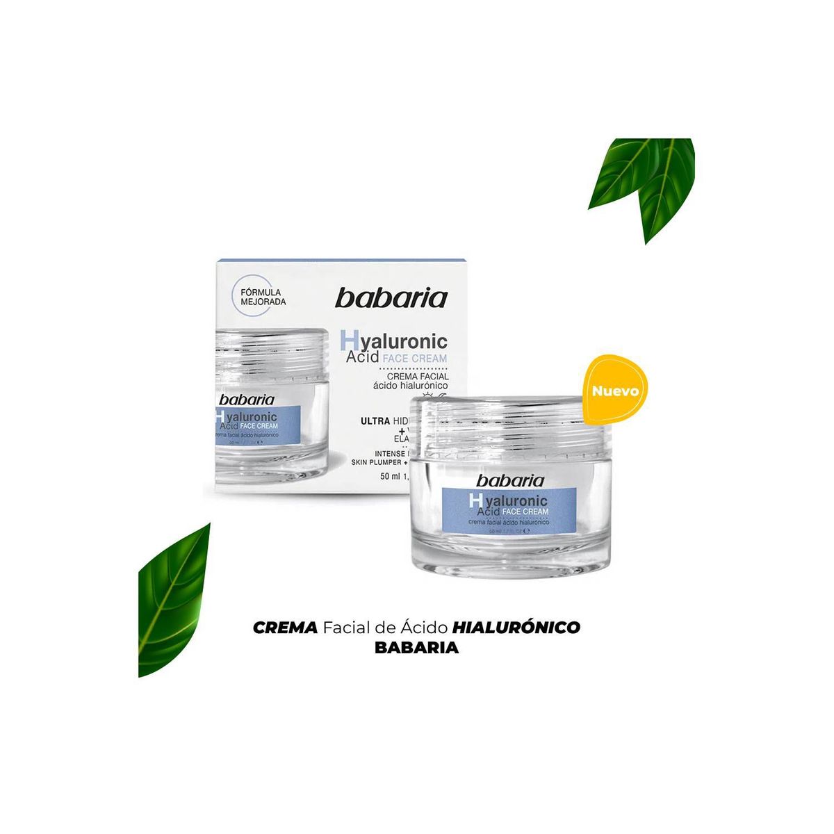 BABARIA - CREMA FACIAL DE ÁCIDO HIALURONICO BABARIA
