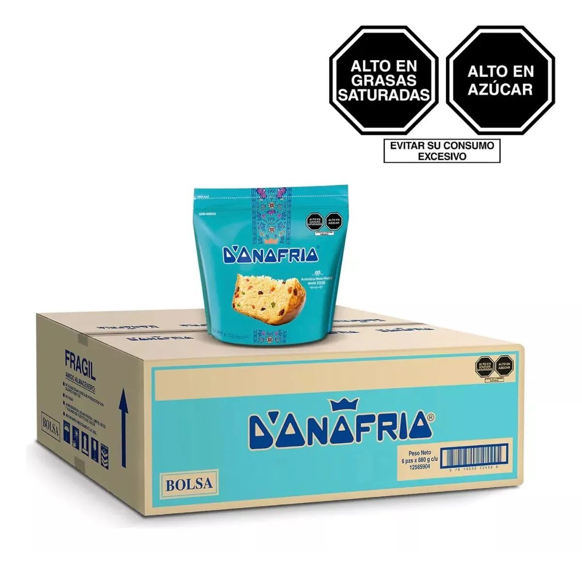 D'ONOFRIO - Paneton D'onofrio Bolsa - Caja X 6 Uni. X 880 Gr.