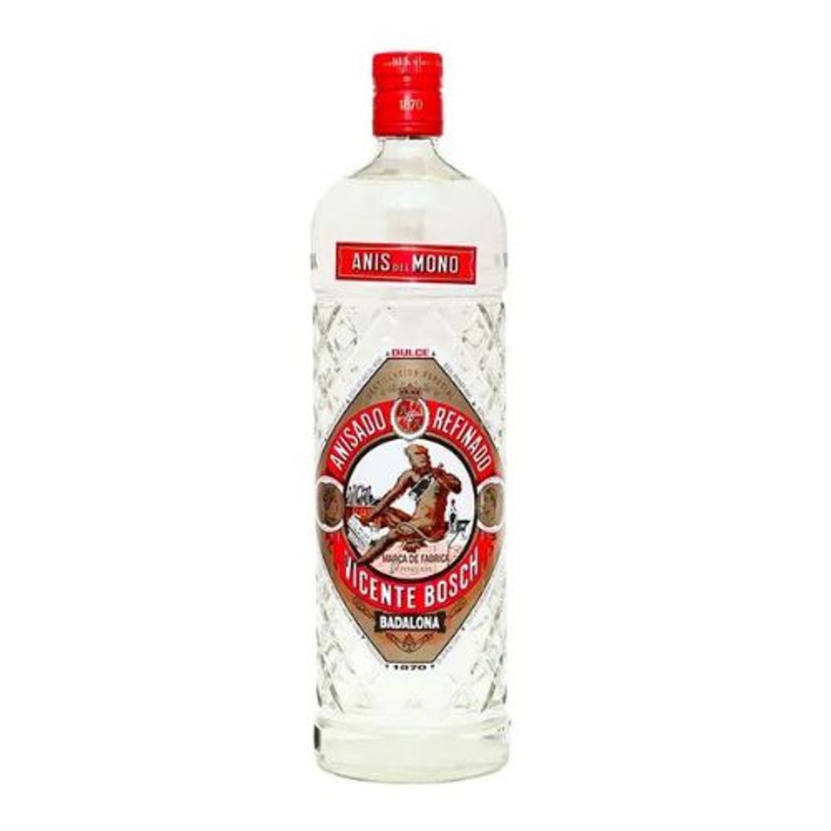GENERICO - Licor Anisado ANIS DEL MONO Rojo Dulce Botella 1L