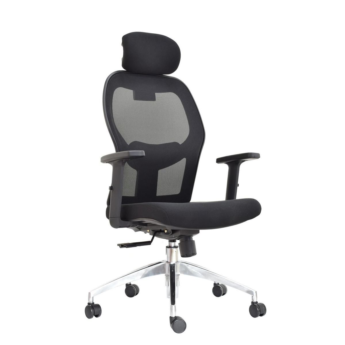 BONNO - Silla Ergonomica Noruega Negro Con Cabecero Bonno