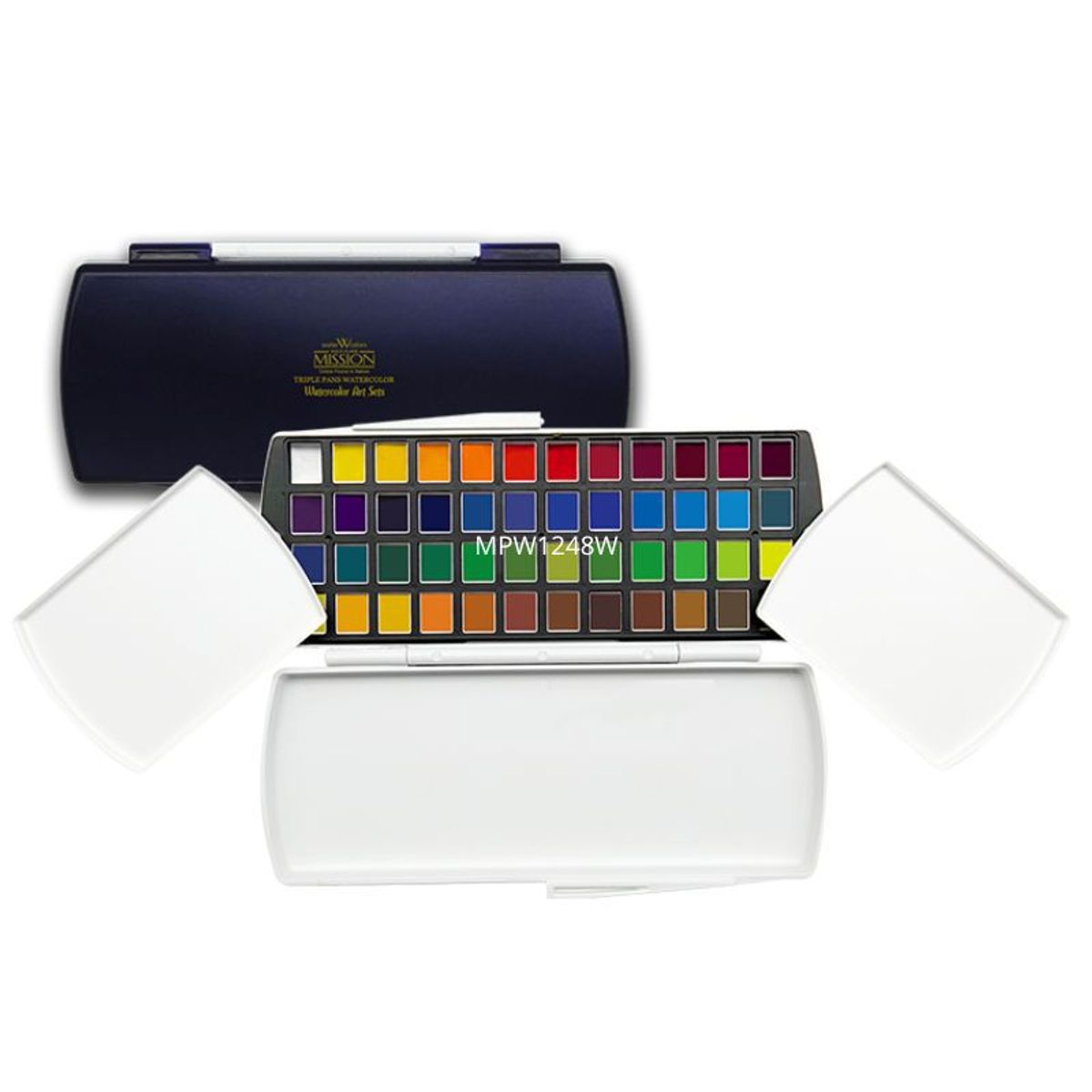 GENERICO - MIJELLO Mission Gold Triple Pans Set Acuarelas 48 colores - medios godets