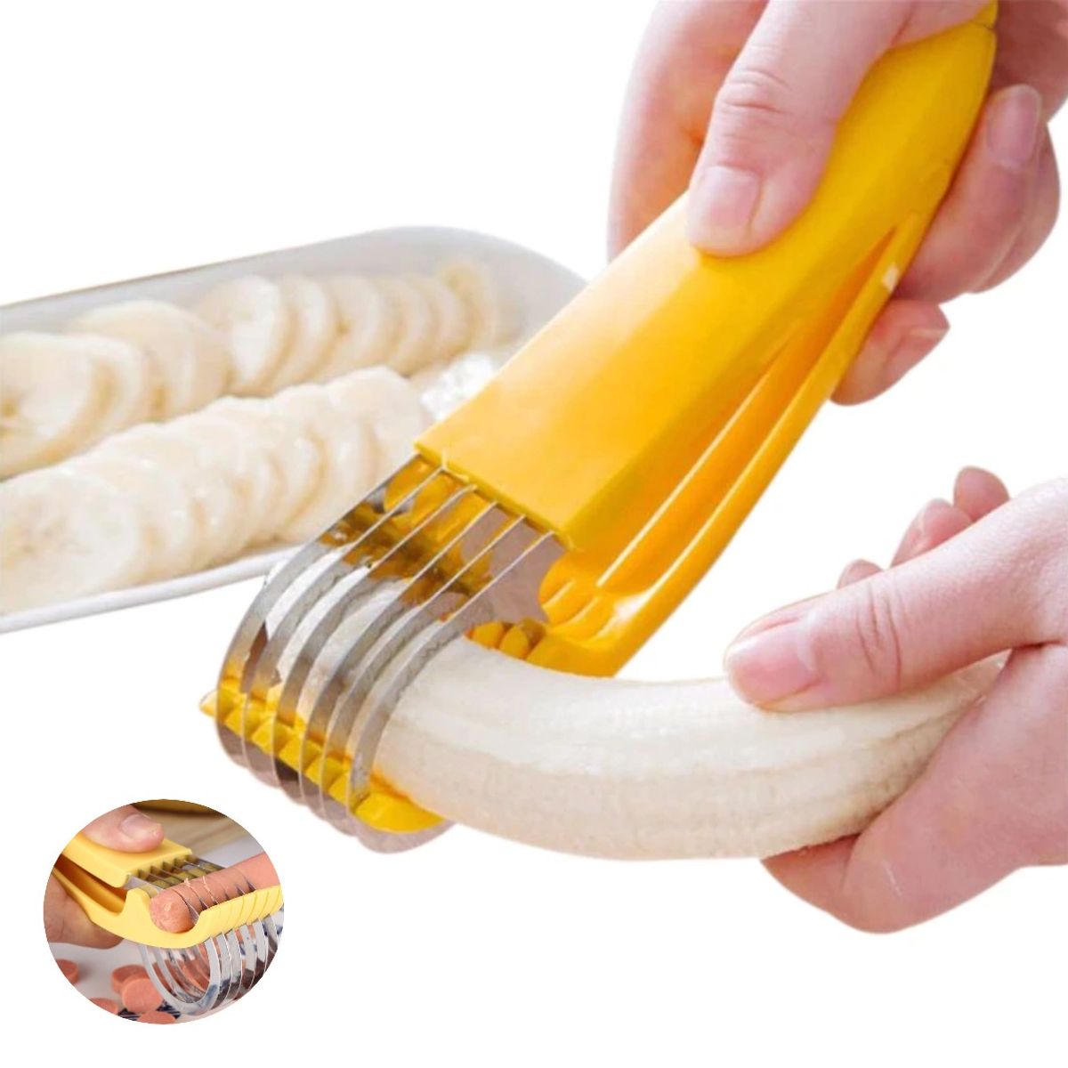 GENERICO - Cortador De Plátano Rebanador De Plátanos Salchicha