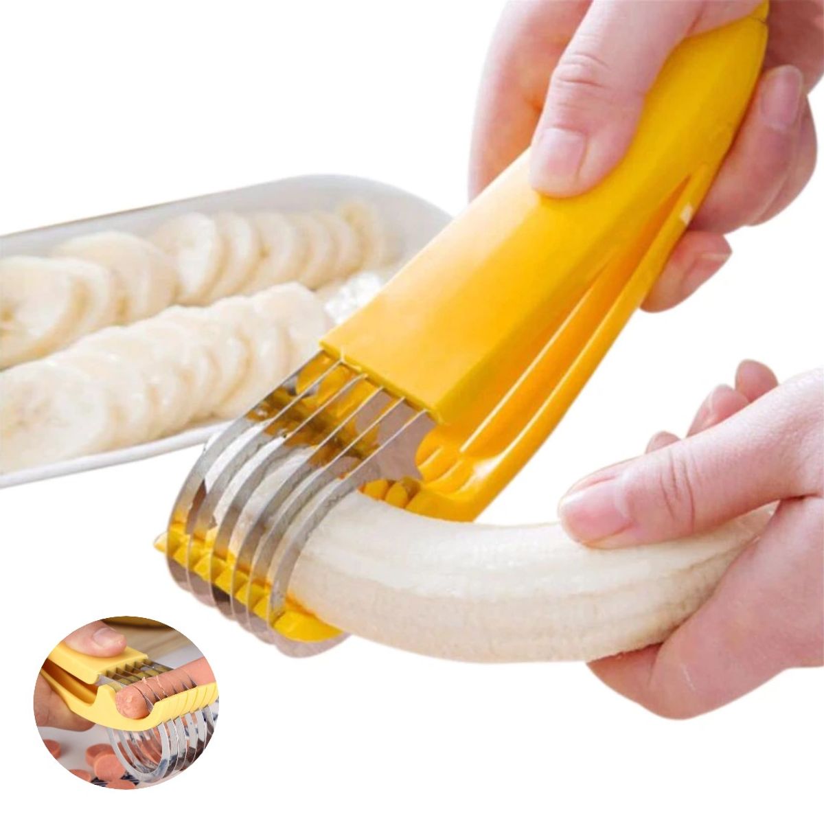 GENERICO - Cortador De Plátano Rebanador De Plátanos Salchicha