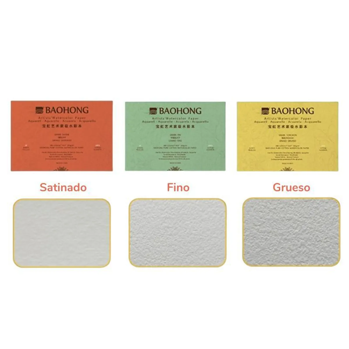 GENERICO - Baohong Papel de acuarela - ARTIST - Grano Fino - A4 31 cm x 23 cm