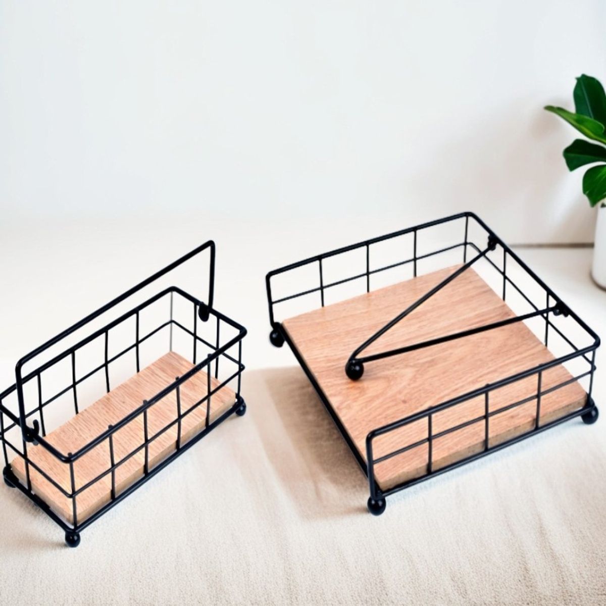 GENERICO - PACK Porta Servilletas y Porta Infusiones de color negro METHOME