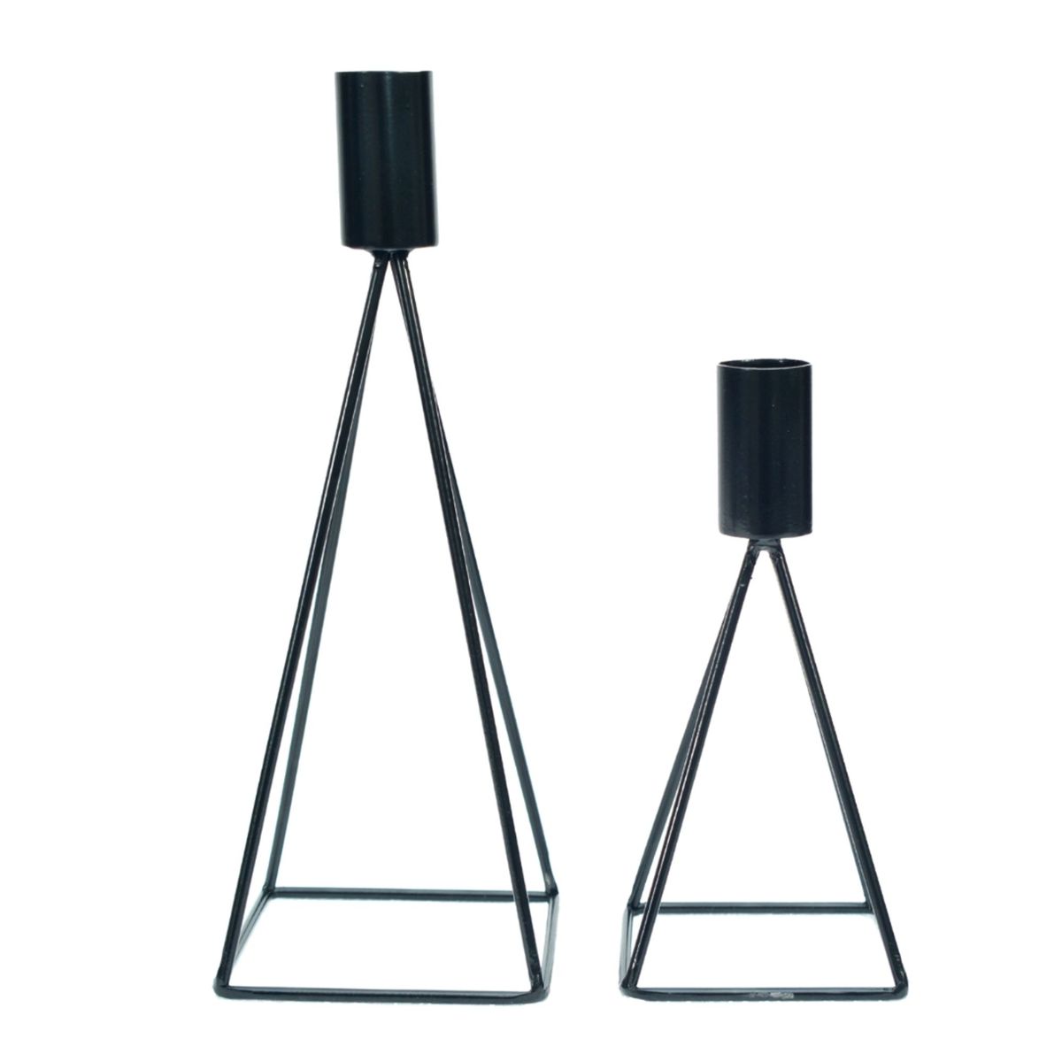 GENERICO - PACK Candelabros Grandes y Medianos de color negro METHOME