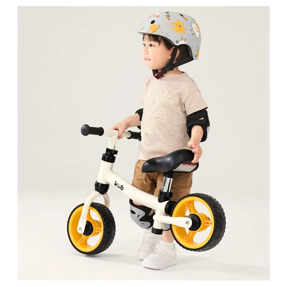 KUB - Bicicleta de Balance sin Pedales para Niños KUB 2 Crema
