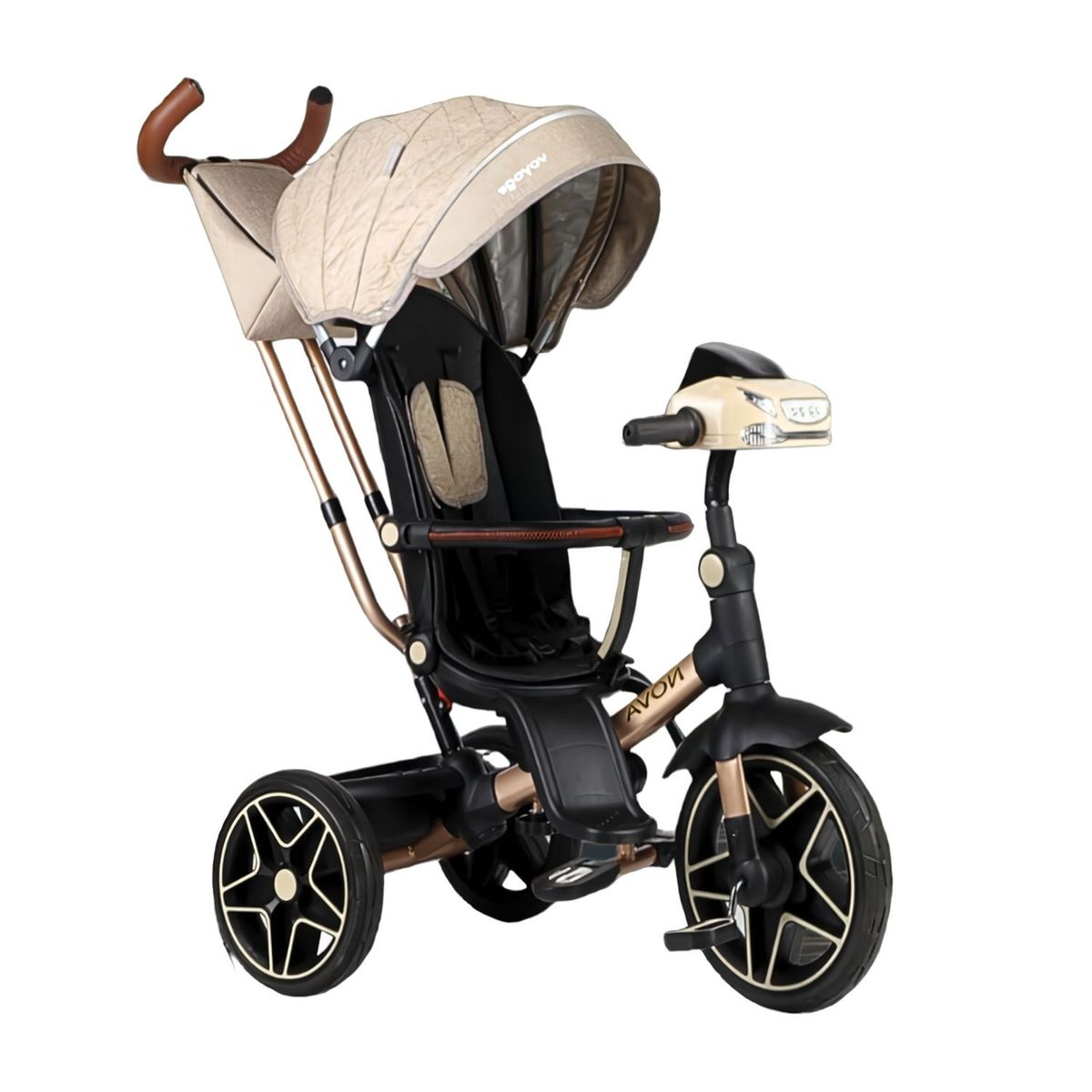 VOYAGE - Triciclo NOVA Giratorio 360° USB Bluetooth Tela UV Beige