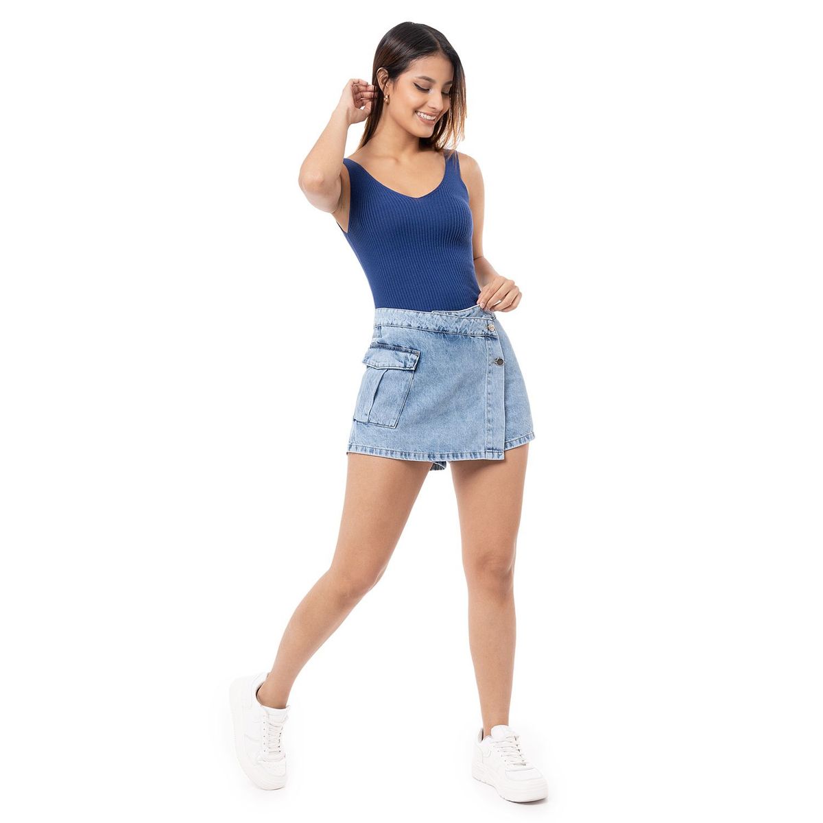 PIONIER - Mini Shor Denim Mujer Verimde