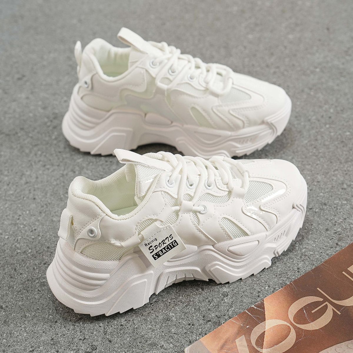 SHANDIAN - Running Mujer Zapatillas Deportivos Plataforma