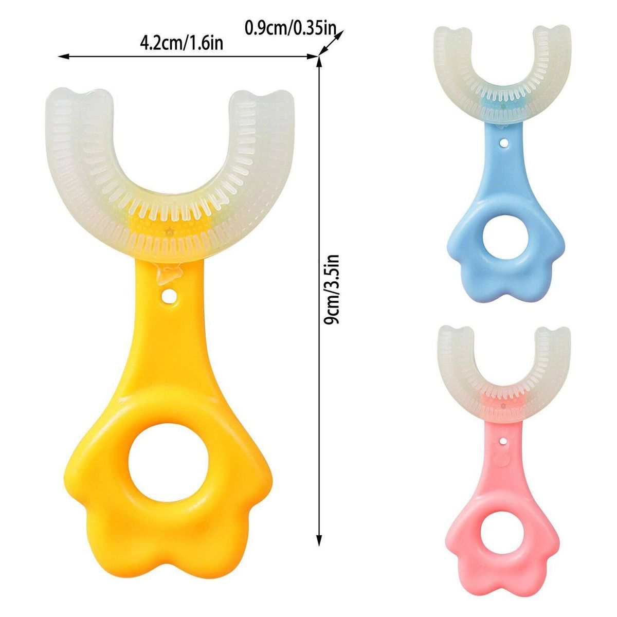 GENERICO - set 2 Cepillo de Dientes para Bebes 360 °