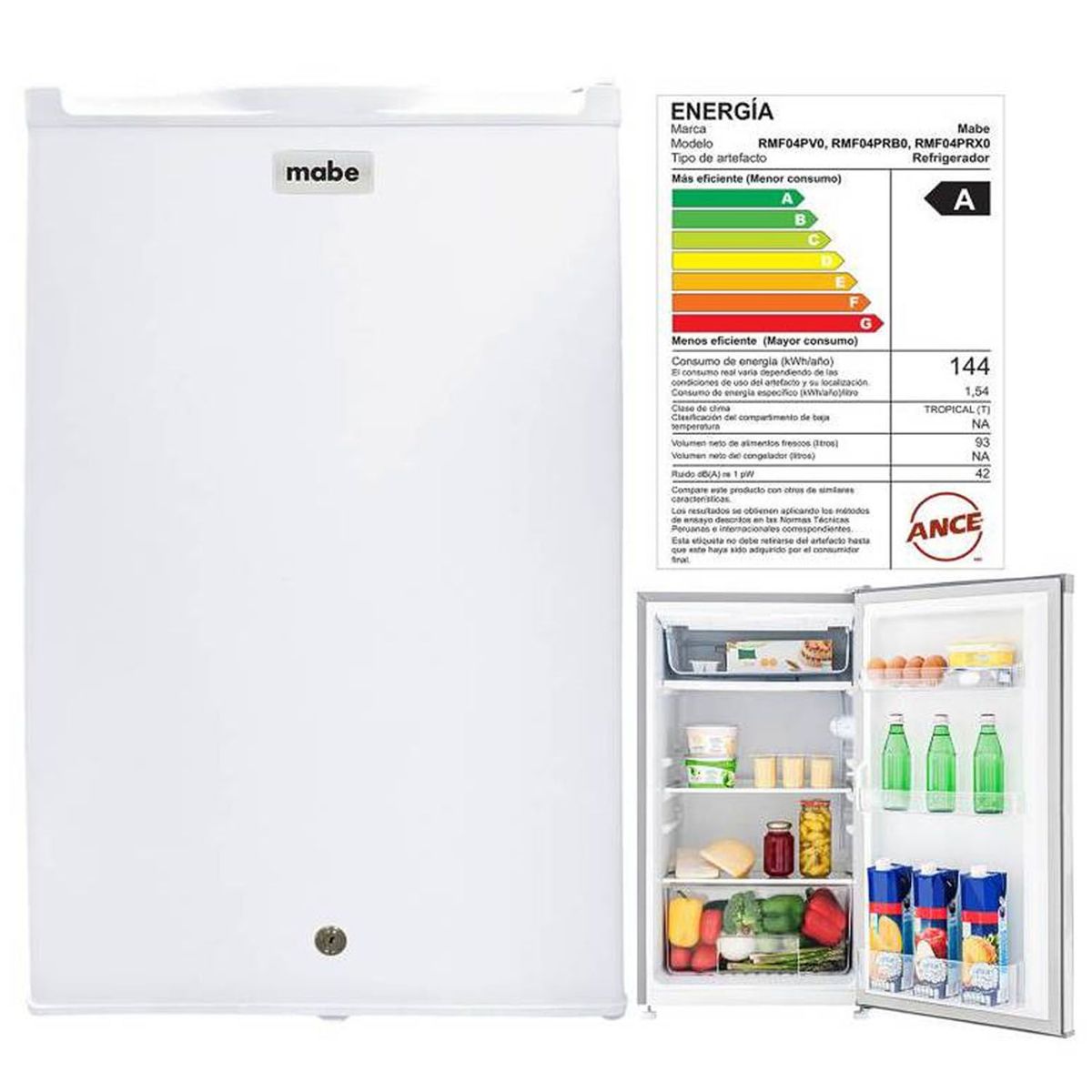 MABE - Frigobar 93 Lts Blanco RMF04PRB0