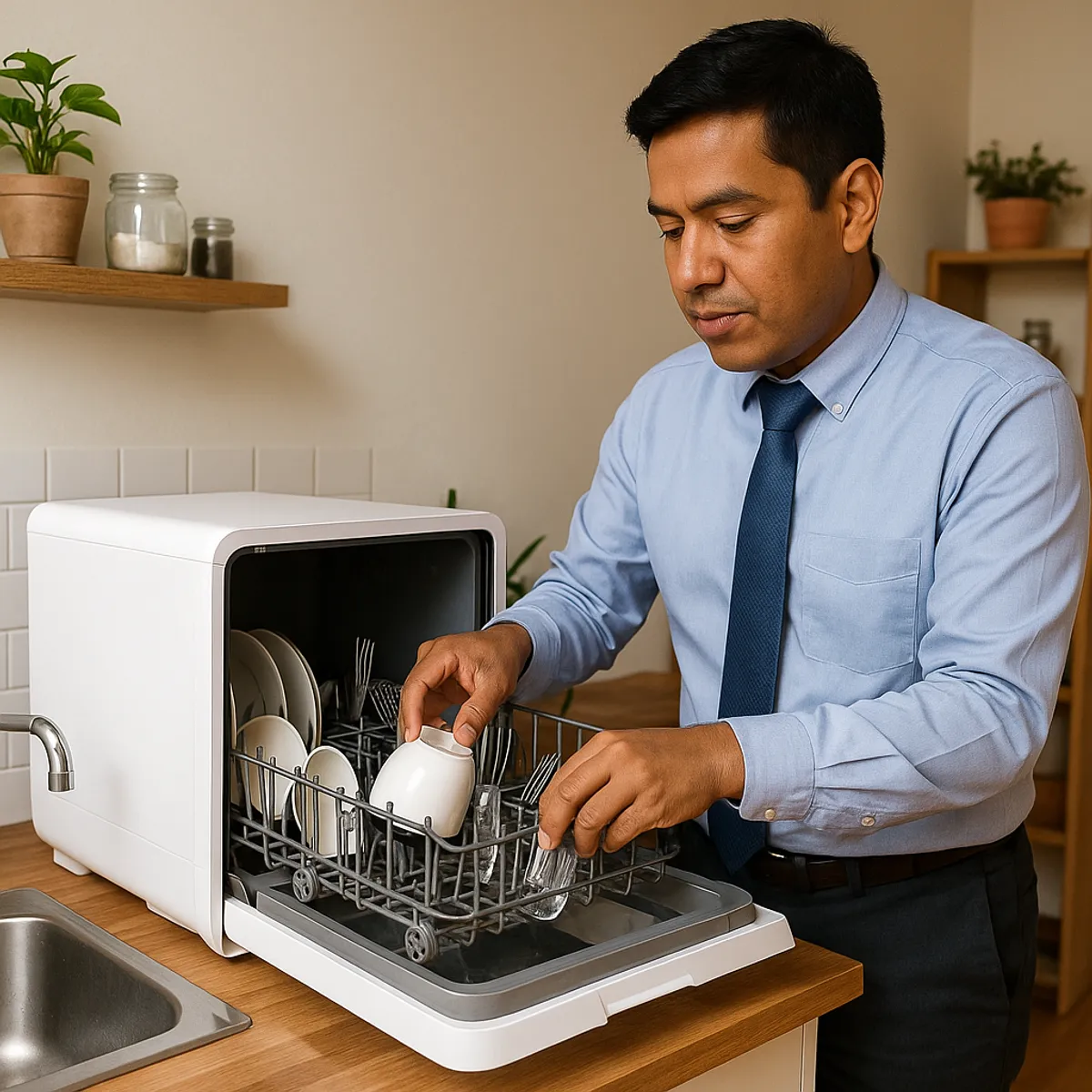 VIVIBOX - Lavavajilla Automático Vivibox Compacto - Lava Desinfecta y Seca