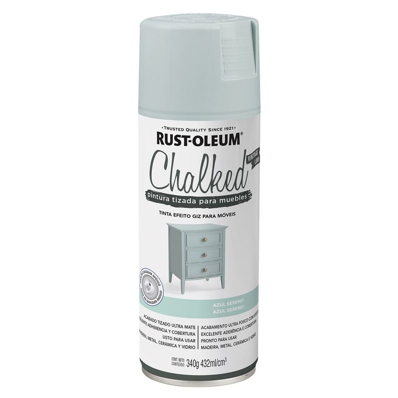 RUST OLEUM - Pintura Tizada en Spray Chalked Azul Sereno Ultra Mate