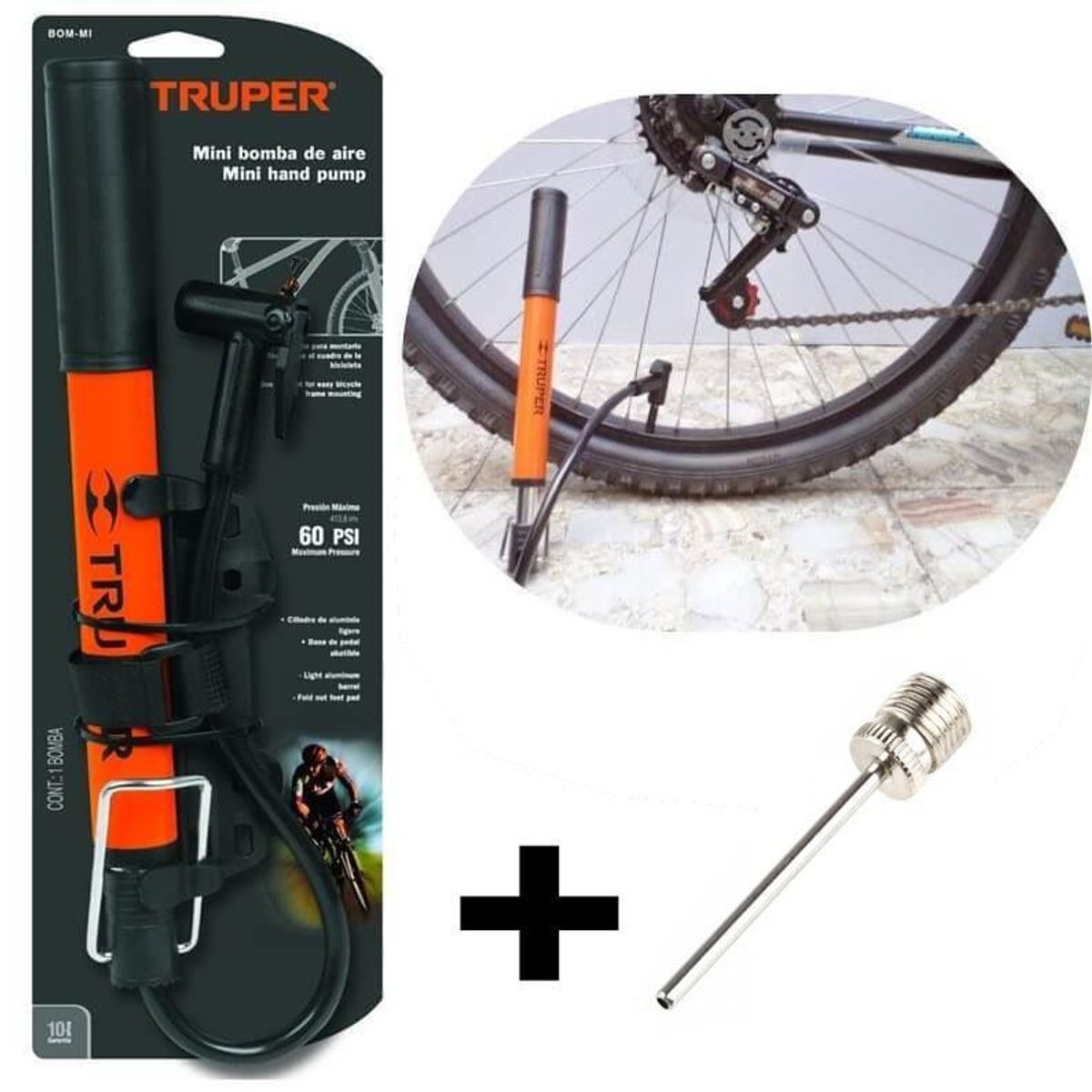 OEM - Bomba Inflador De Aire Pelotas Llanta De Bicicletas Inflable