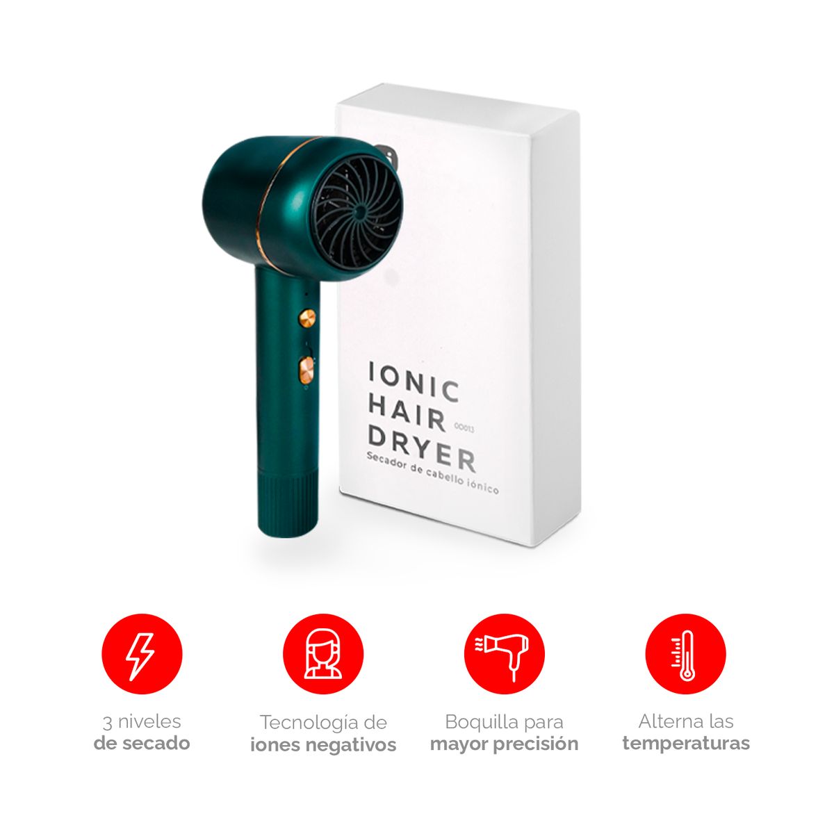 VIVIBOX - SECADOR DE CABELLO IÓNICO