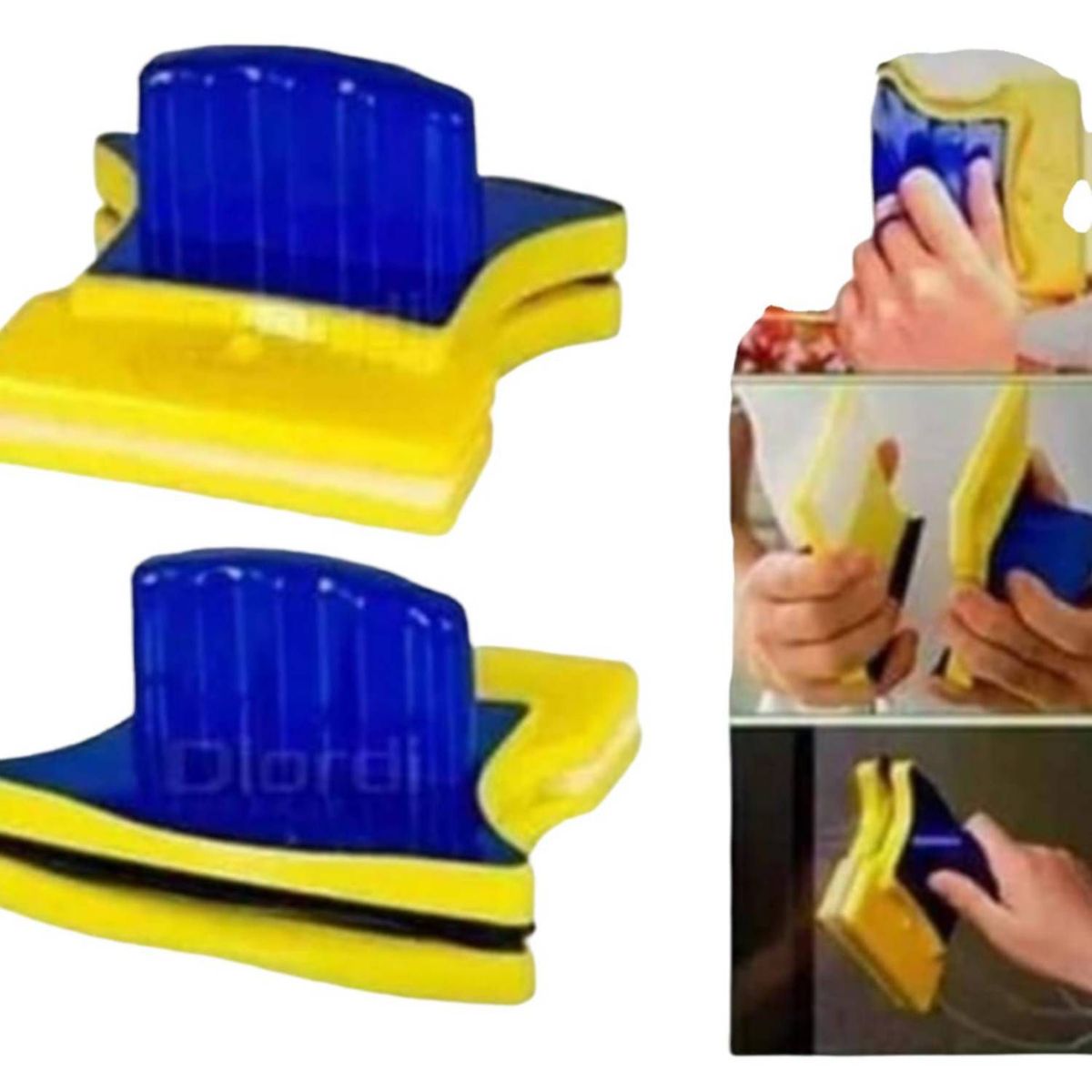 GENERICO - Limpiavidrios Magnetico Yellow para exteriores e interiores