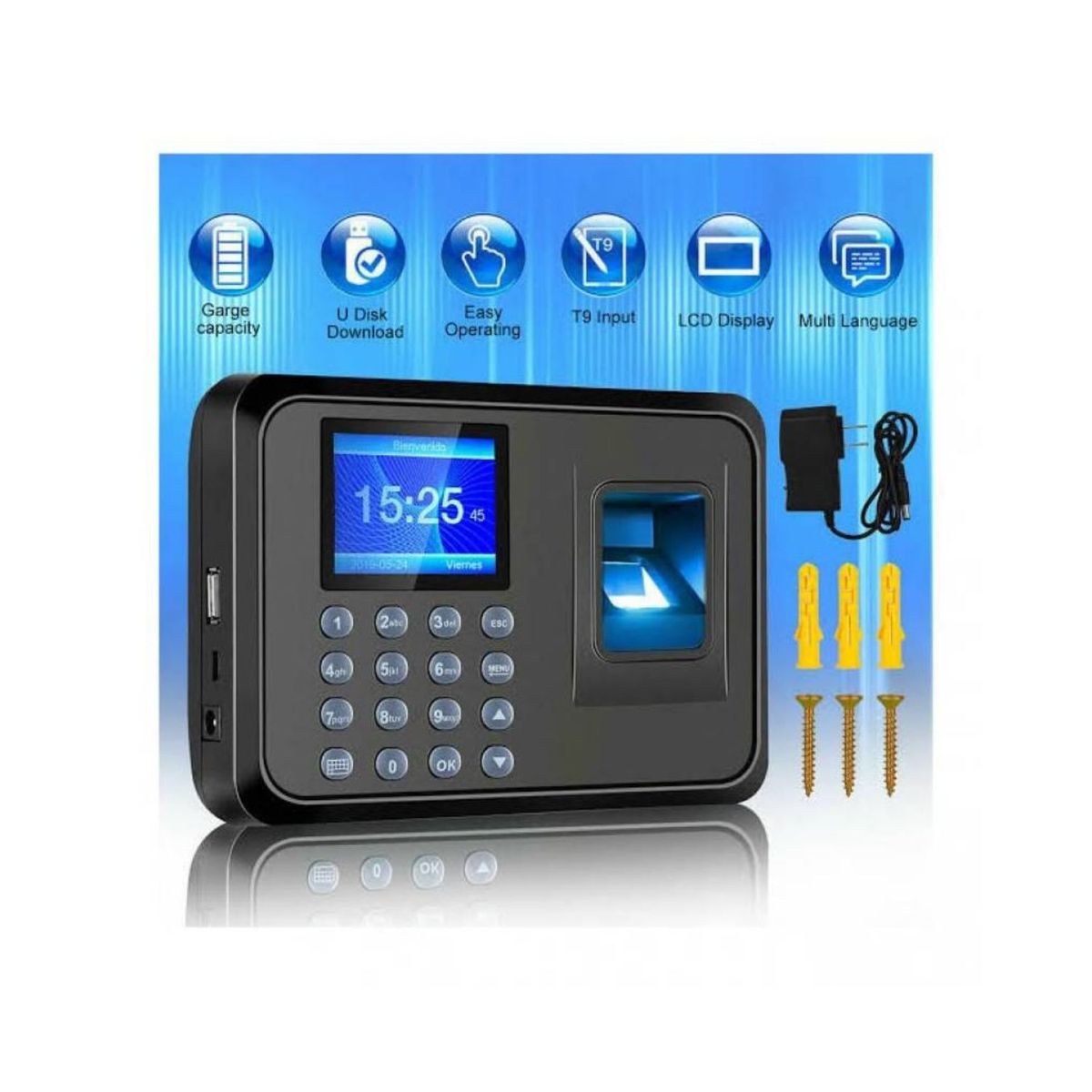 GENERICO - Control de Asistencia Lector de Huellas Digital Control Biométrico